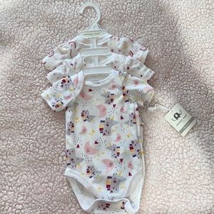 Emporio Baby 3 pack baby girl bodysuits 0-3 months